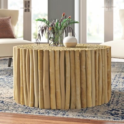 Kamile Solid Wood Drum Coffee Table - Image 0