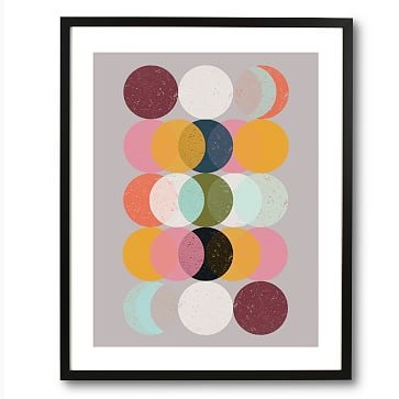 Moods And Moons By Susana Paz, Paper, Black Frame, 13.25x17.25x2, Small - Image 1