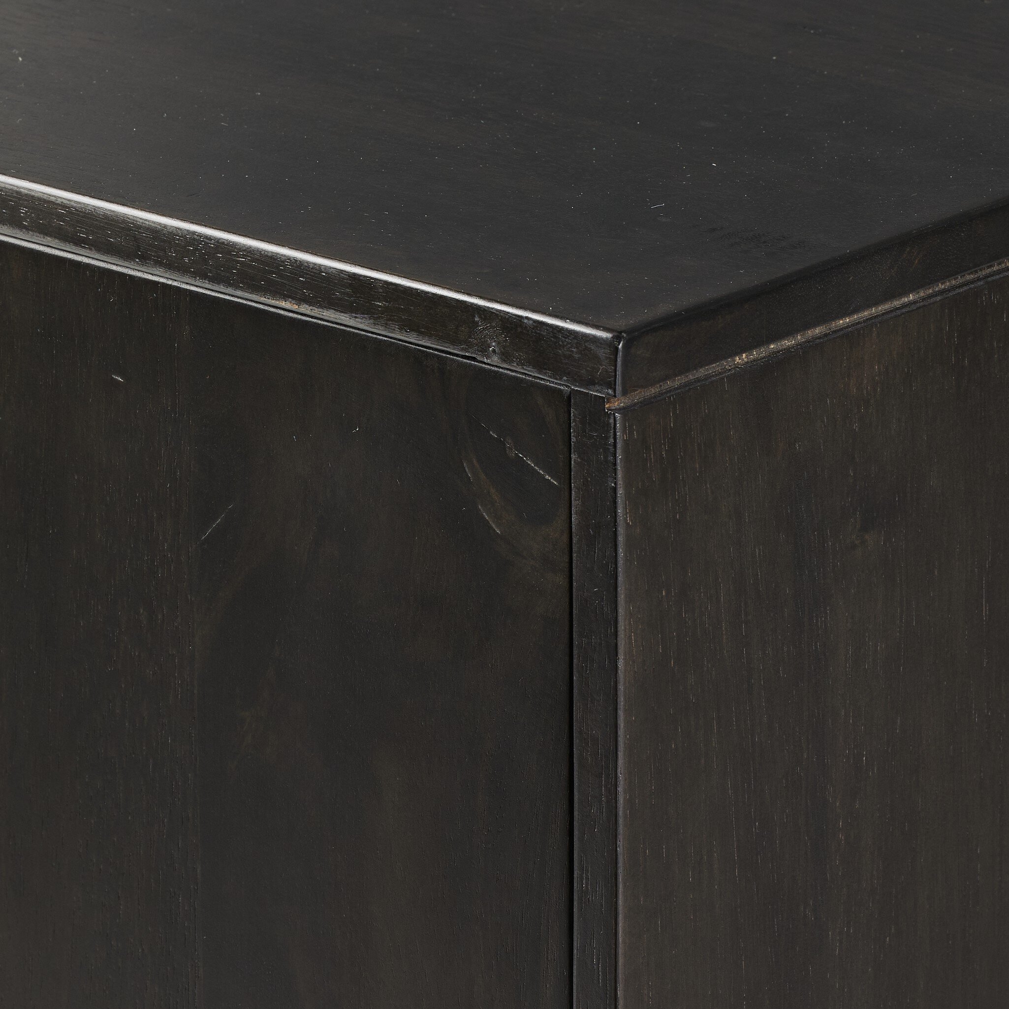 Reza Bar Cabinet - Worn Black Parawood - Image 8