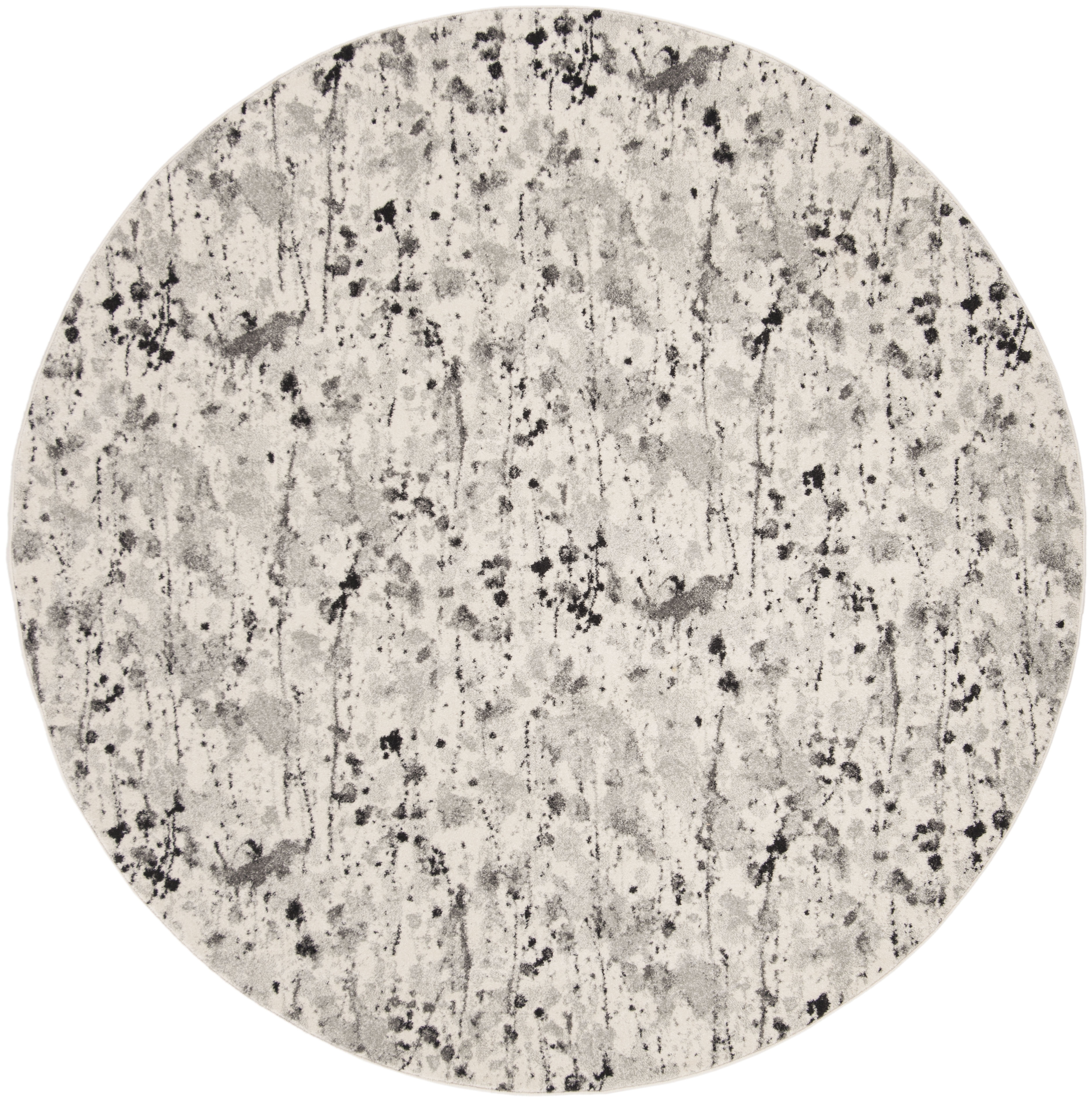 Arlo Home Woven Area Rug, EVK284F, Ivory/Grey,  6' 7" X 6' 7" Round - Image 0