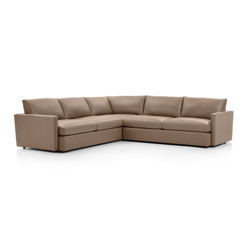 Lounge Leather 3-Piece Sectional Sofa - Image 0