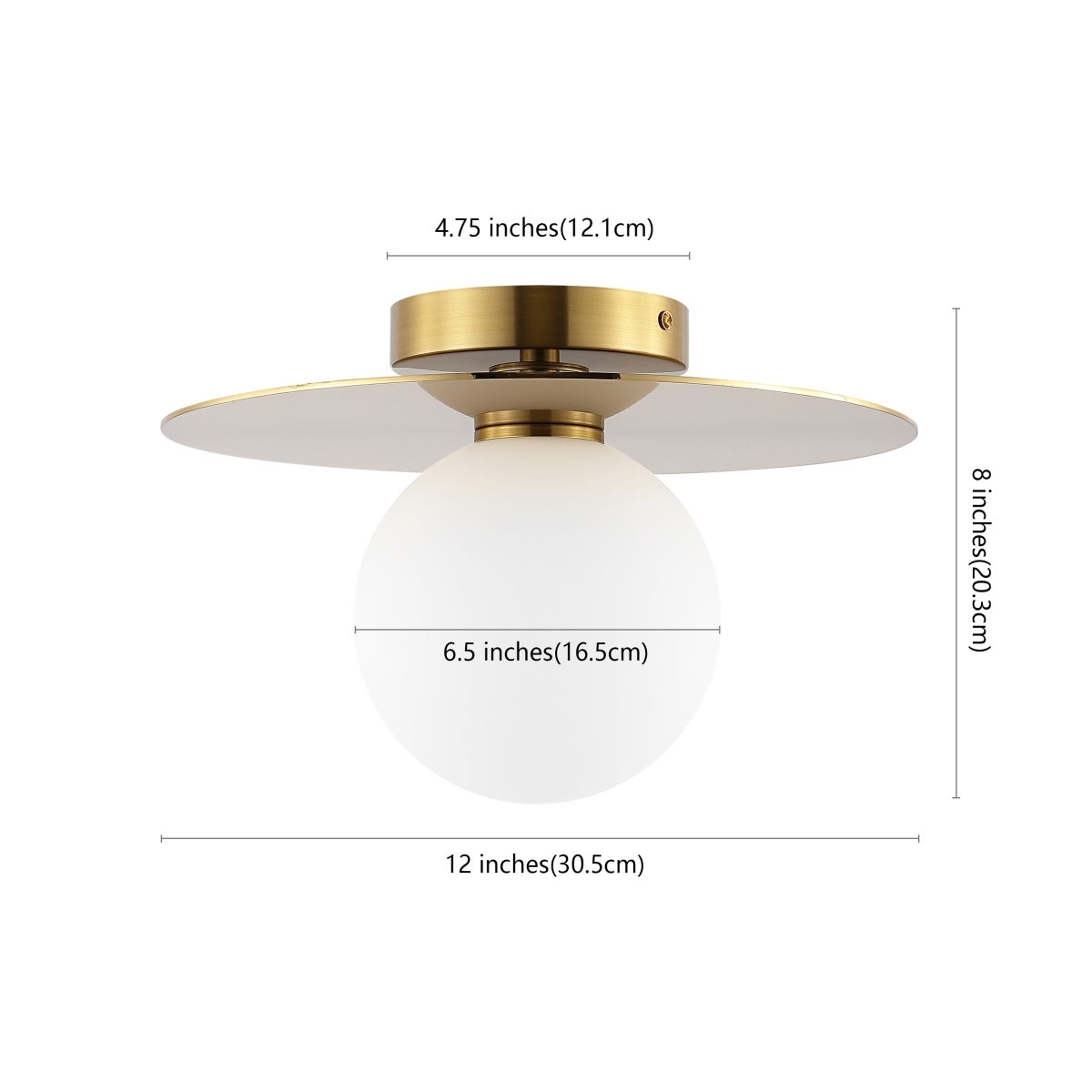 Finlay 12" Flush Mount - Gold - Image 1