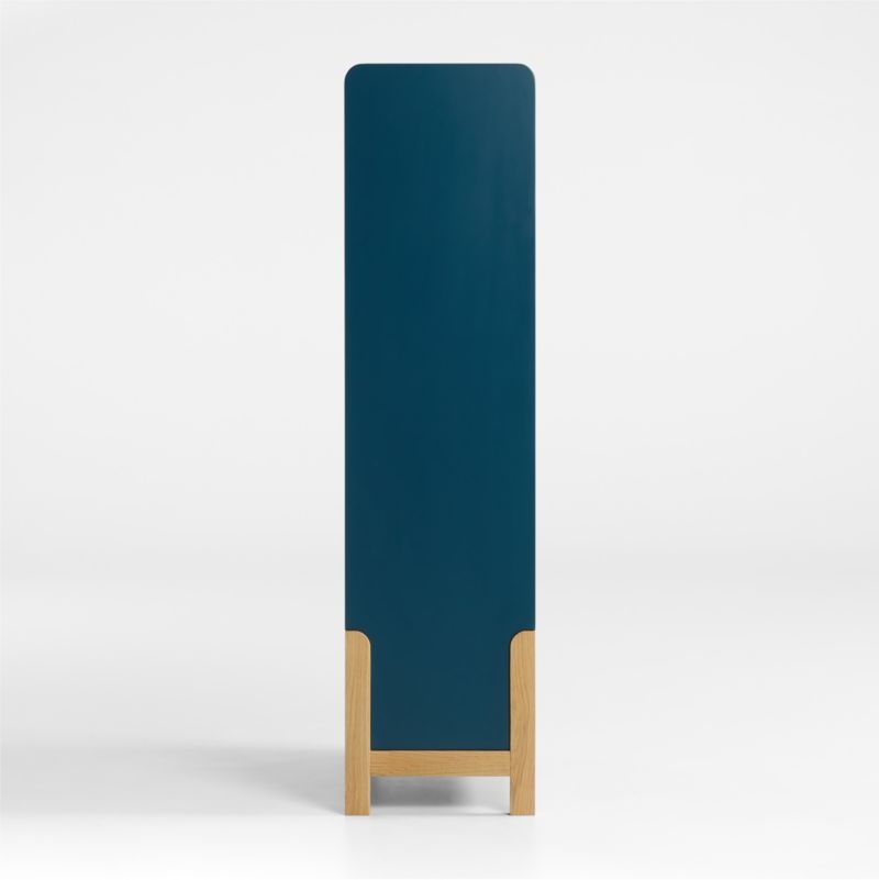 Rue Midnight Blue Wood 8-Cube Bookcase - Image 1