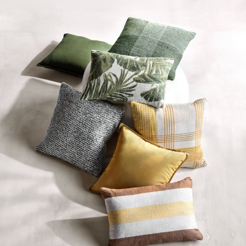 Sunbrella ® Canvas 20"x20" Fern Green Outdoor Throw Pillow - Image 1