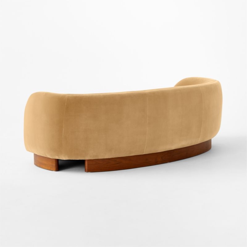 Muir 90" Camel Velvet Curved Sofa by Lawson-Fenning - Image 5