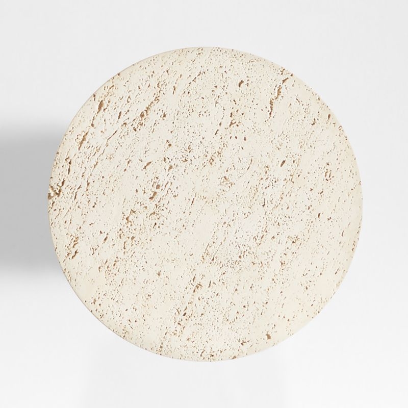 Willy Faux Travertine Resin End Table by Leanne Ford - Image 4