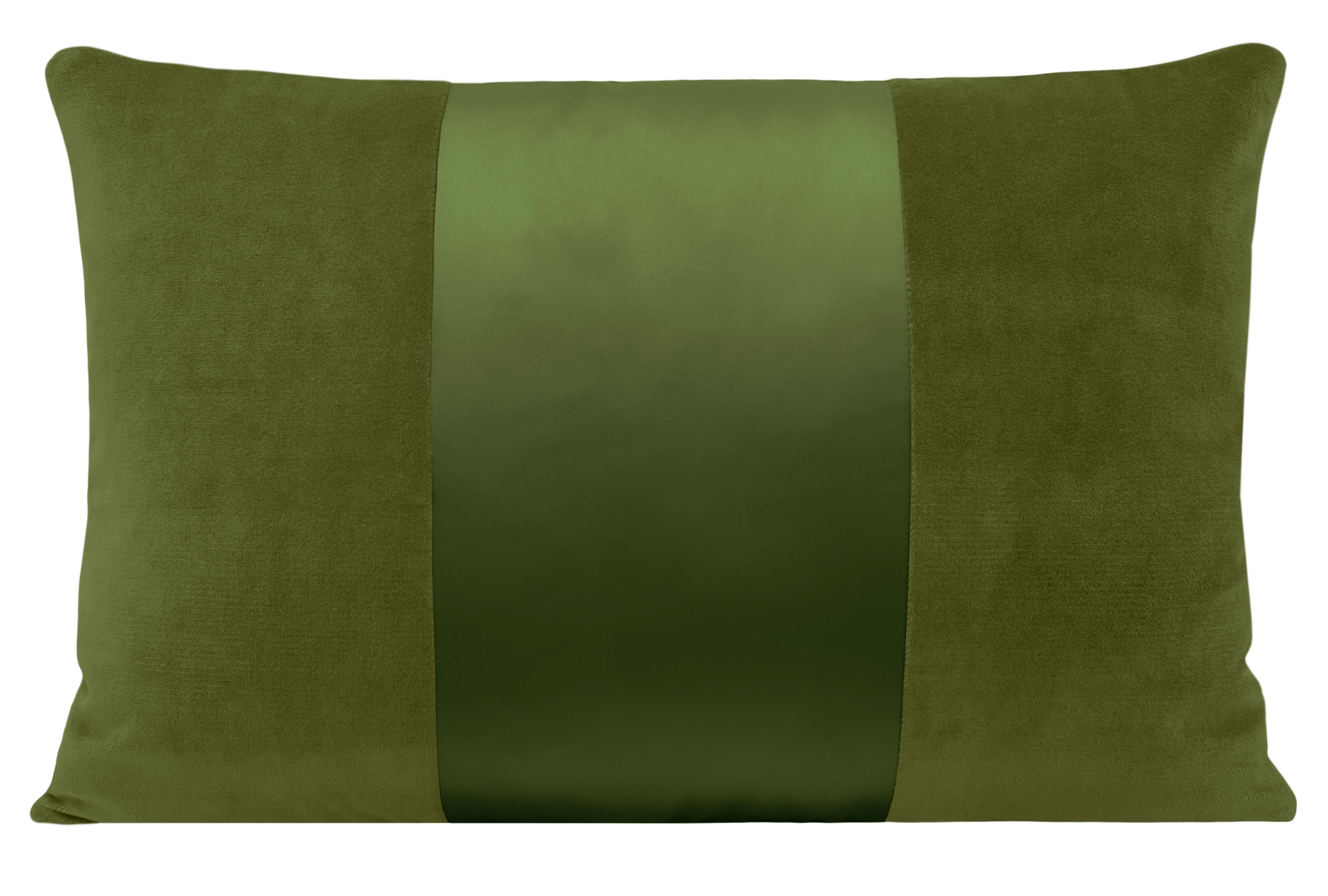 PANEL MONOCHROMATIC : SOCIETY VELVET // OLIVE - 20” X 26” STANDARD SHAM - Image 2