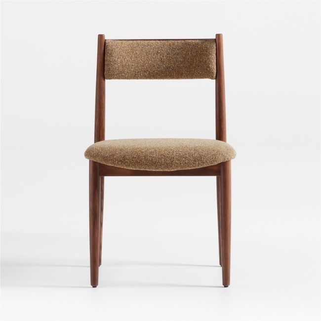 Petrie Barley Ash Mustard Upholstered Dining Chair with Performance Fabric - Image 1