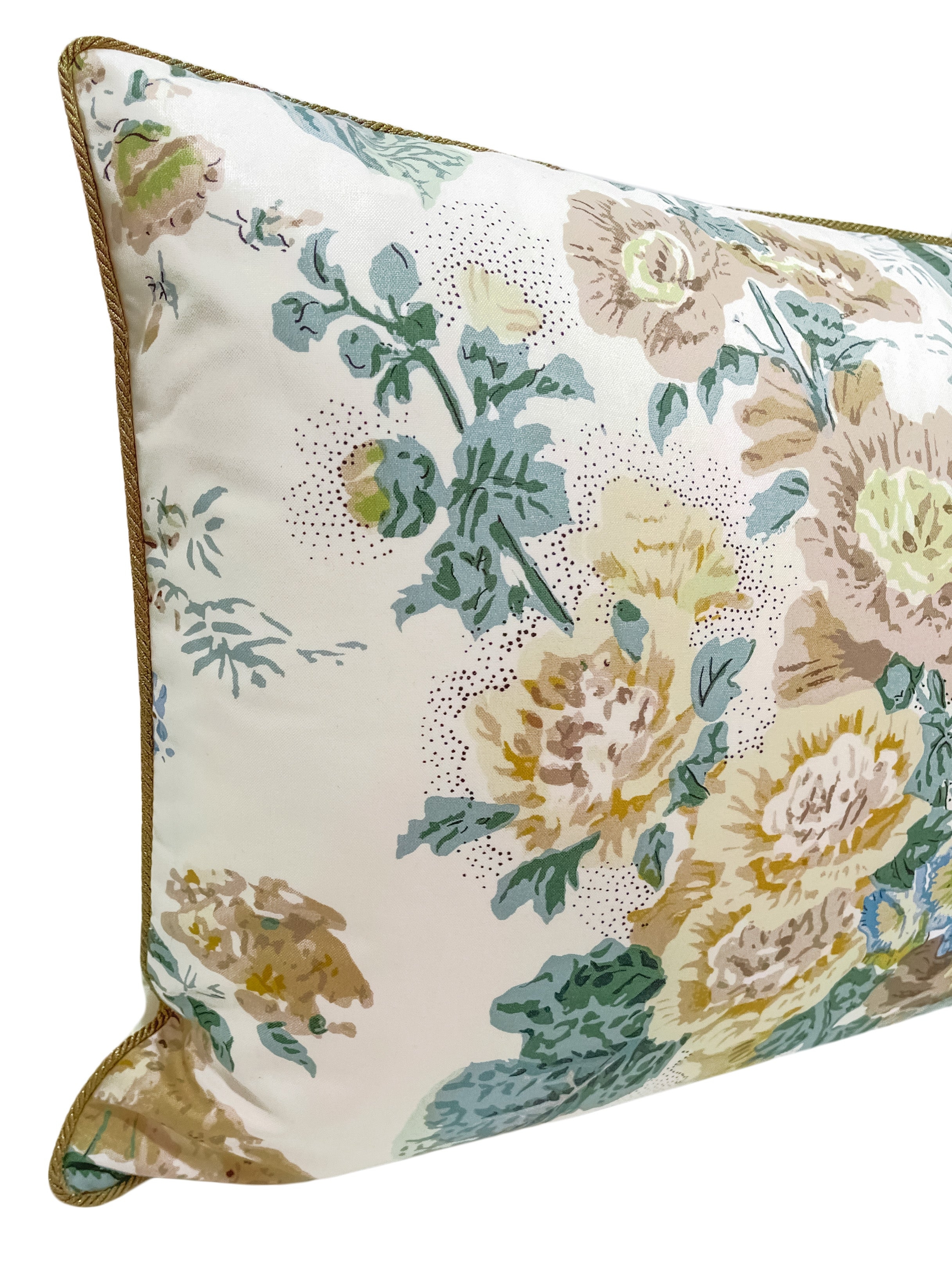 THE XL LUMBAR :: ALTHEA // CITRON WITH BRASS CORDING | LEE JOFA - BY THE YARD - Image 3