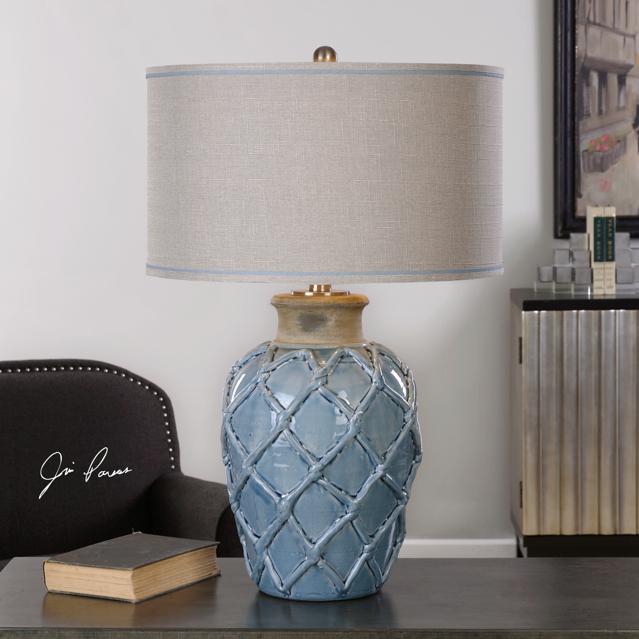 Parterre Pale Blue Table Lamp - Image 0
