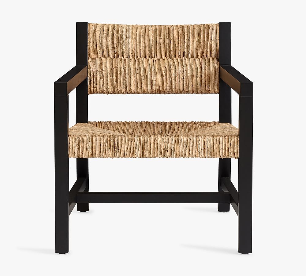 Malibu Woven Armchair, Black - Image 0