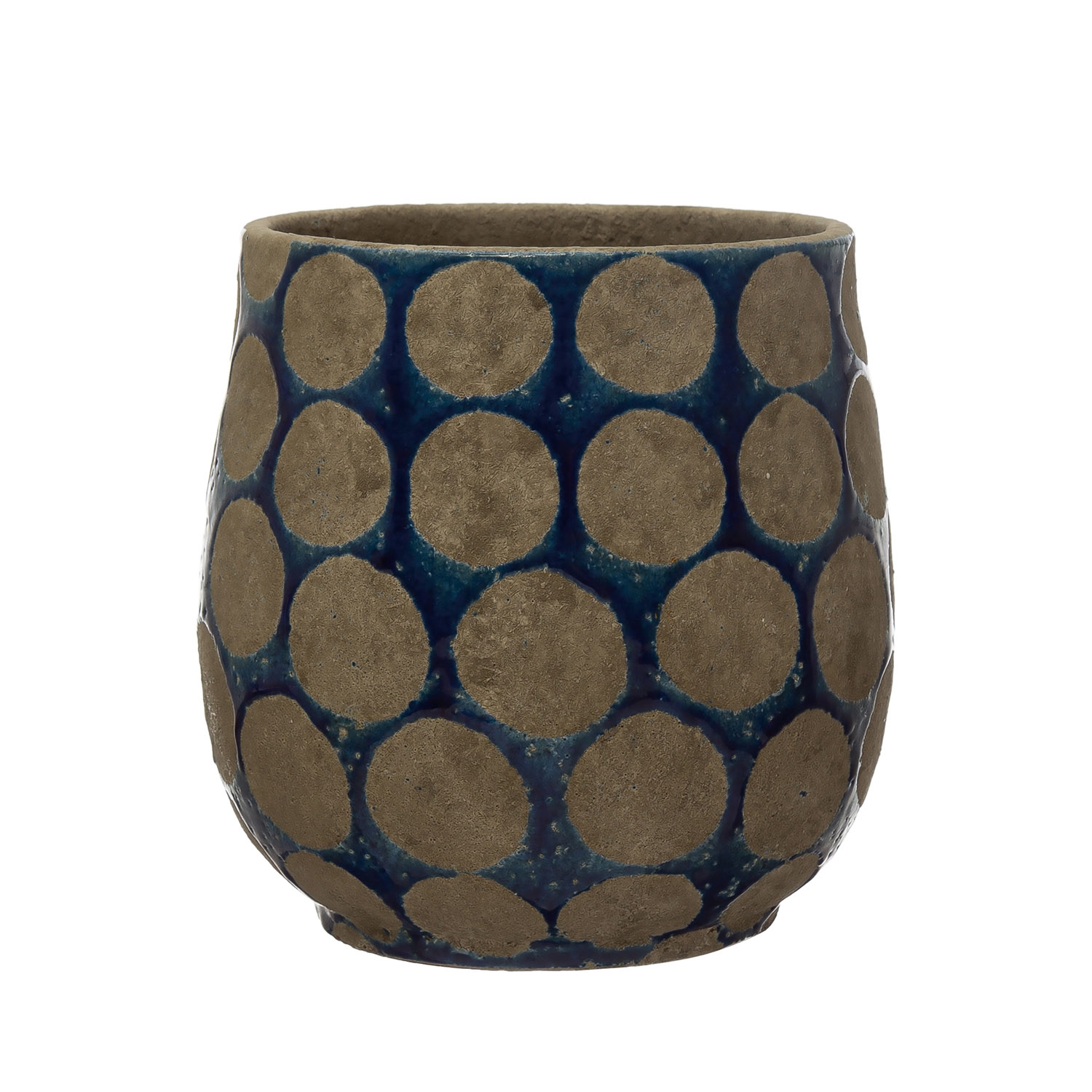 Terra-cotta Planter with Wax Relief Dots - Image 0