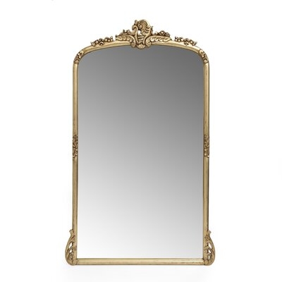Wilsey Wood Framed Wall Mounted Overmantel Mirror, Antique Gold - Image 0
