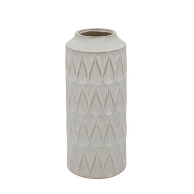 Mcfall White Ceramic Table Vase - Image 0