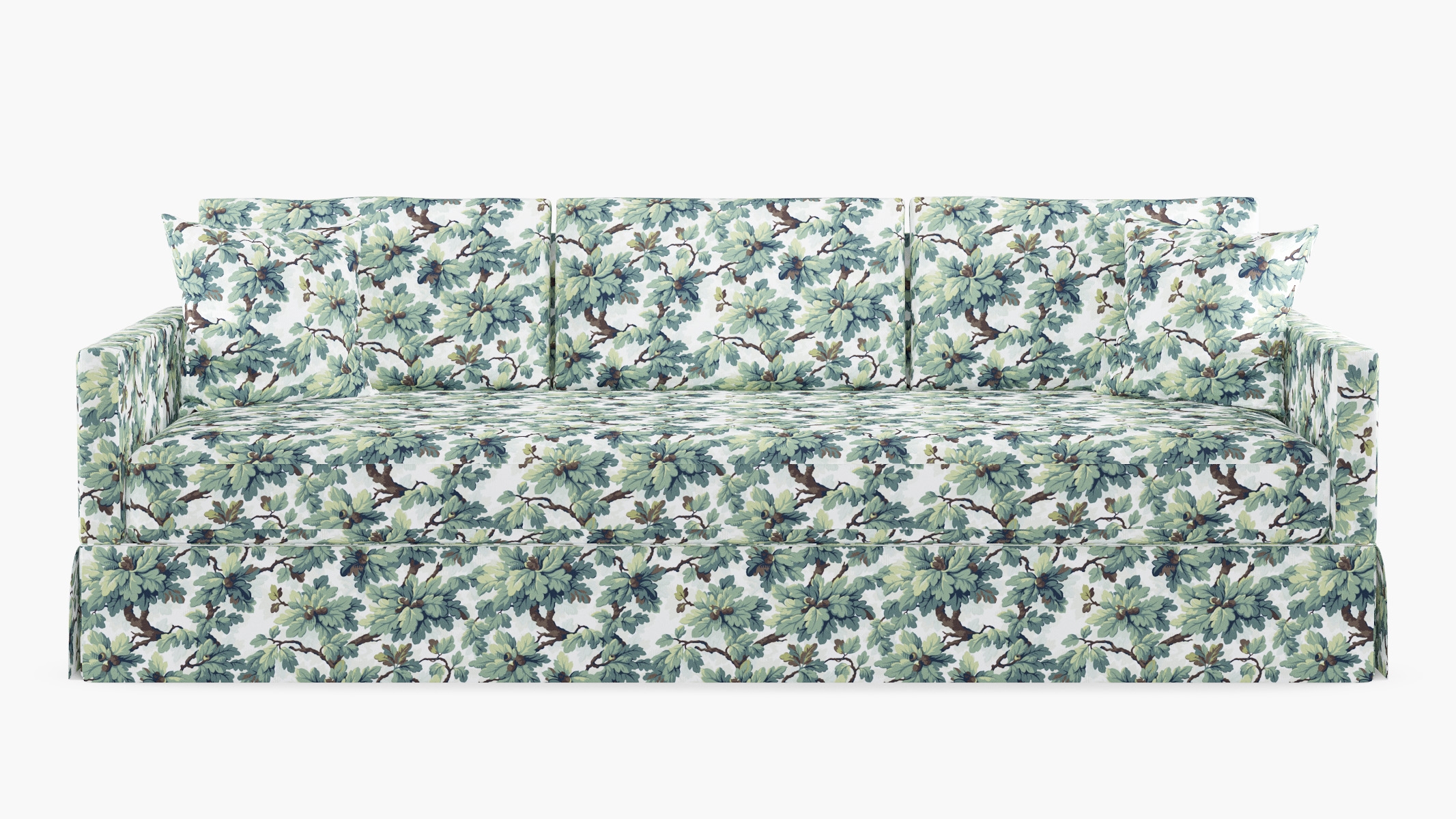 Skirted Track Arm Sofa, Sage Woodland, Extra Deep (43") - Image 0