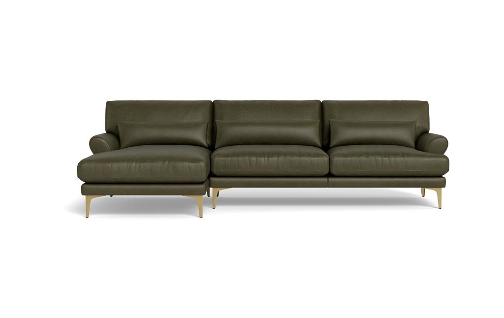 Maxwell Leather Sectional Sofa with Left Chaise by Apartment Therapy - Image 0