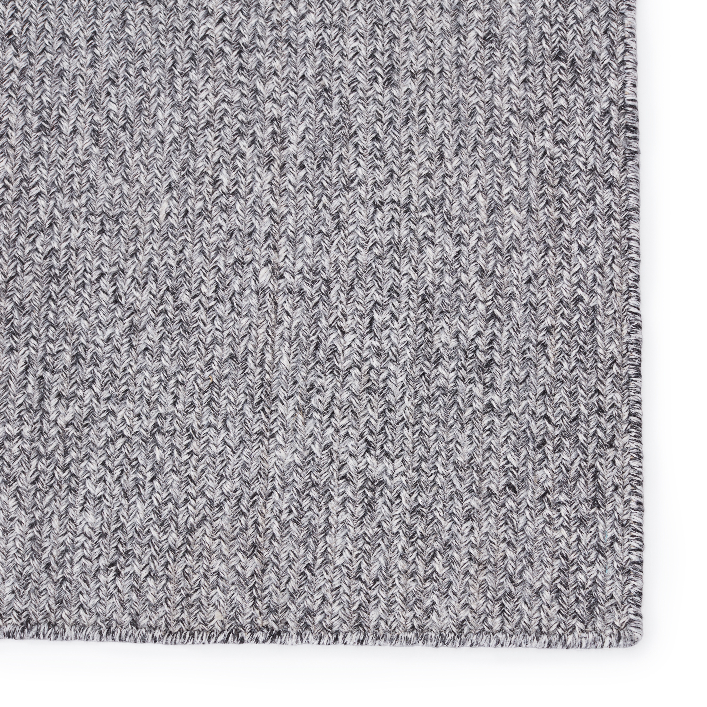 Maracay Indoor/ Outdoor Solid Black/ White Area Rug (5'X8') - Image 3