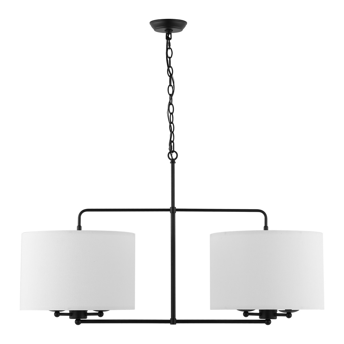 Devney 6Lt 40" Chandelier - Black - Safavieh - Image 0