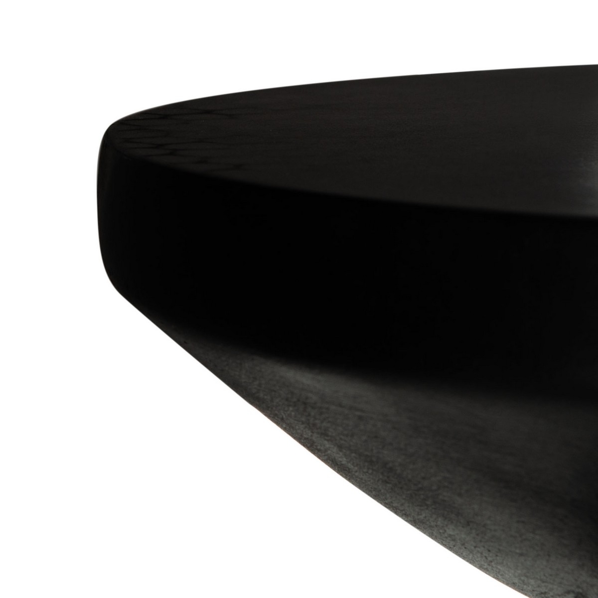 Jiraiya Concrete Accent Stool - Black - Safavieh - Image 2