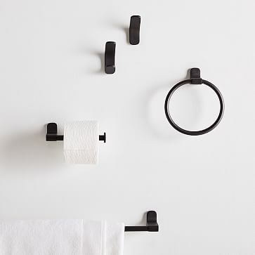 Mid-Century Contour Bathroom Hardware, Chrome, Towel Hook - Image 3