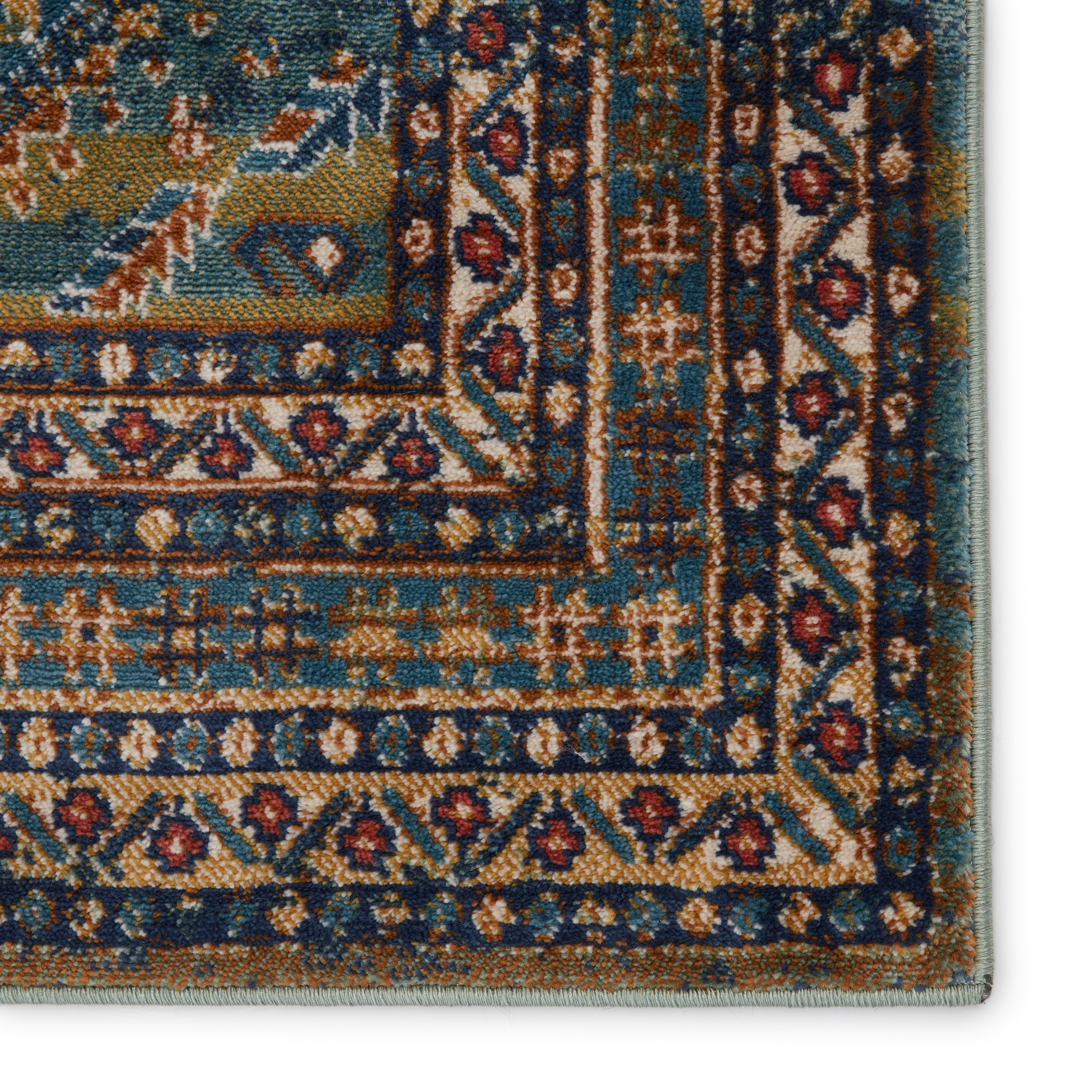 Vibe By Selah Medallion Blue/ Green Area Rug (7'6"X9'6") - Image 3