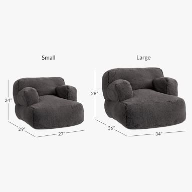 Sherpa Small Eco Lounger, Charcoal - Image 4