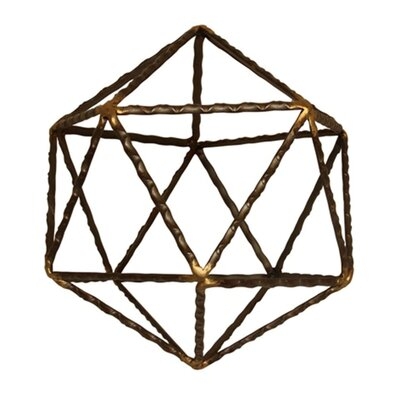 Home Decorative Abstract Metal Table Decor - Brown - Small - Image 0