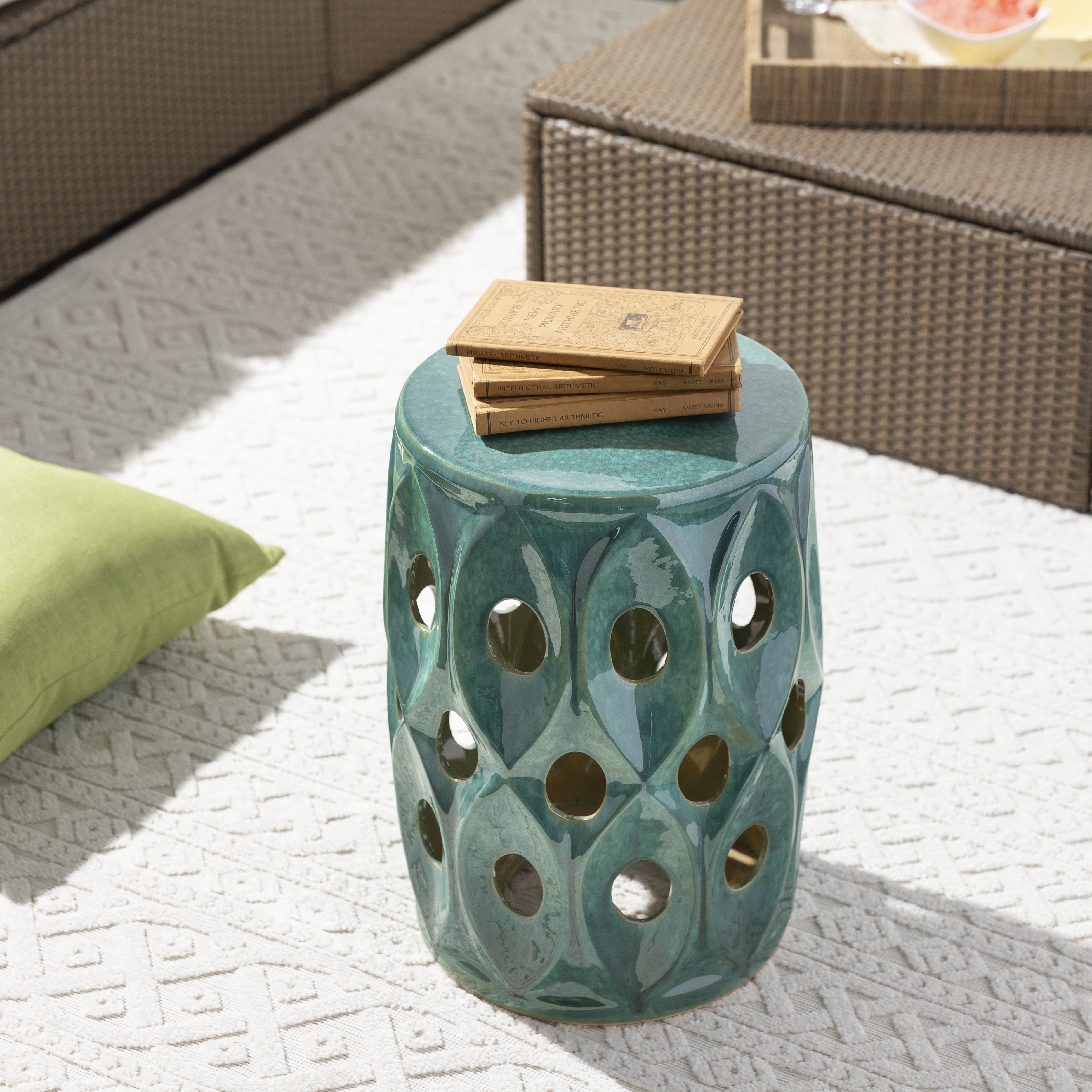 Erika  18"H x 13"W x 13"D Garden Stool - Image 1