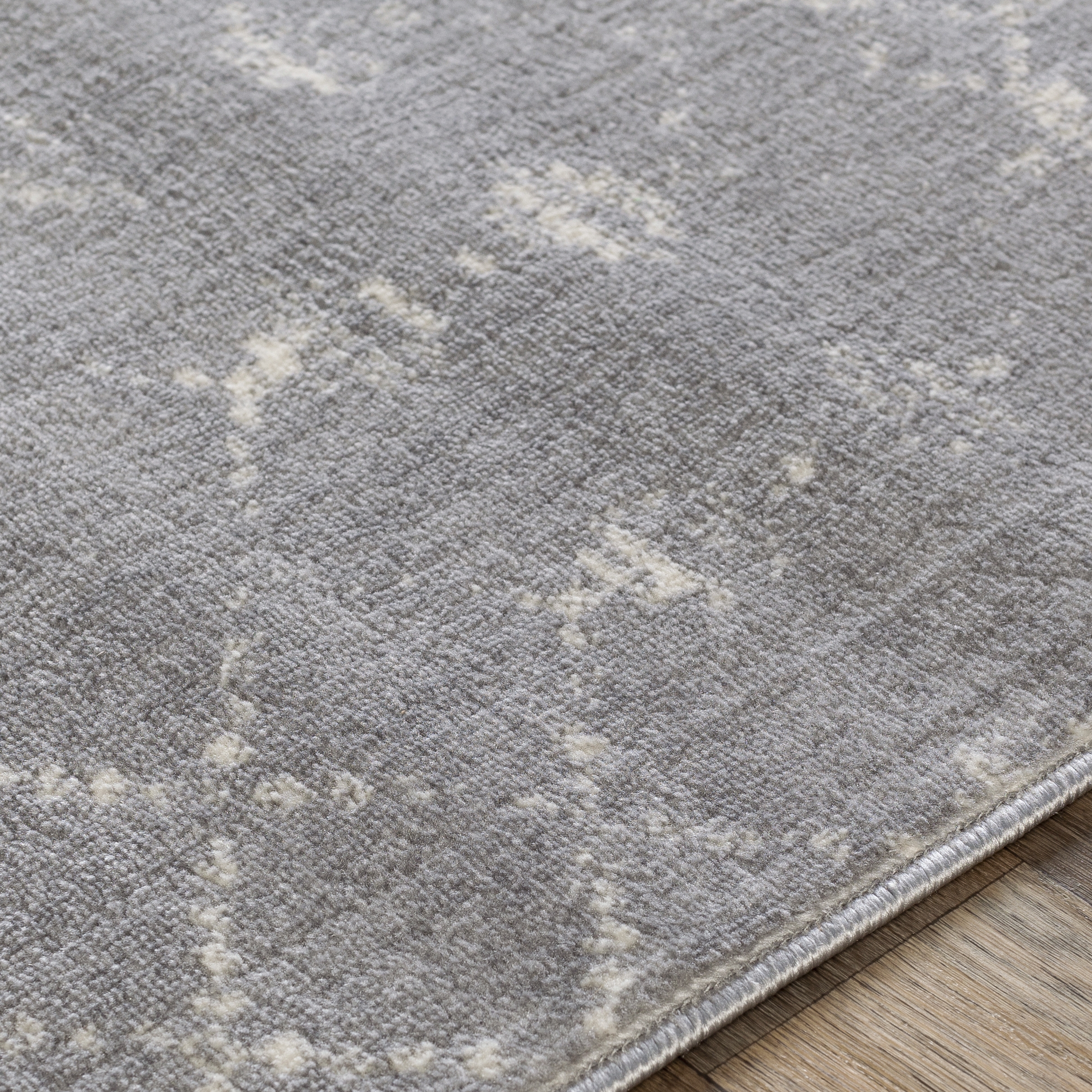 Roma Gray Indoor 8'11" x 12'4" Machine Woven Rug - Image 3
