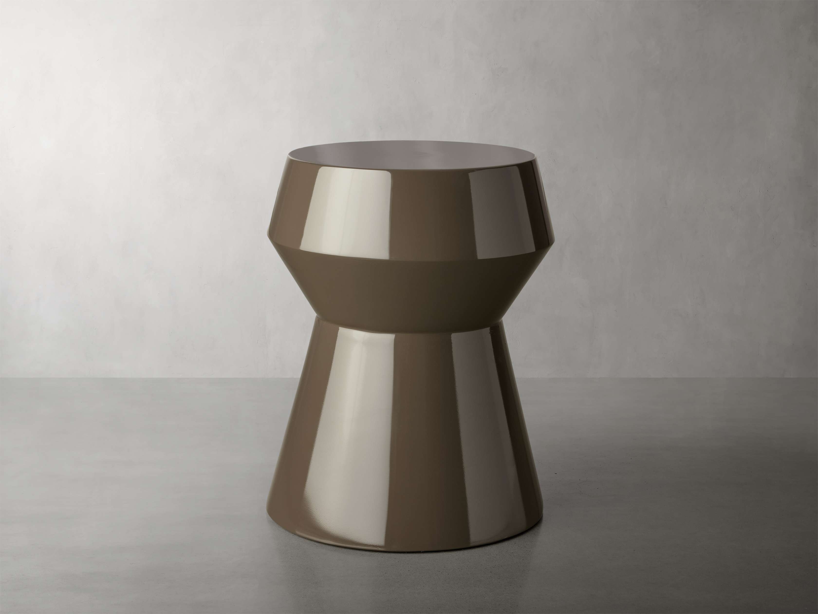Eris Lacquer Stool in Wood Brown - Image 0