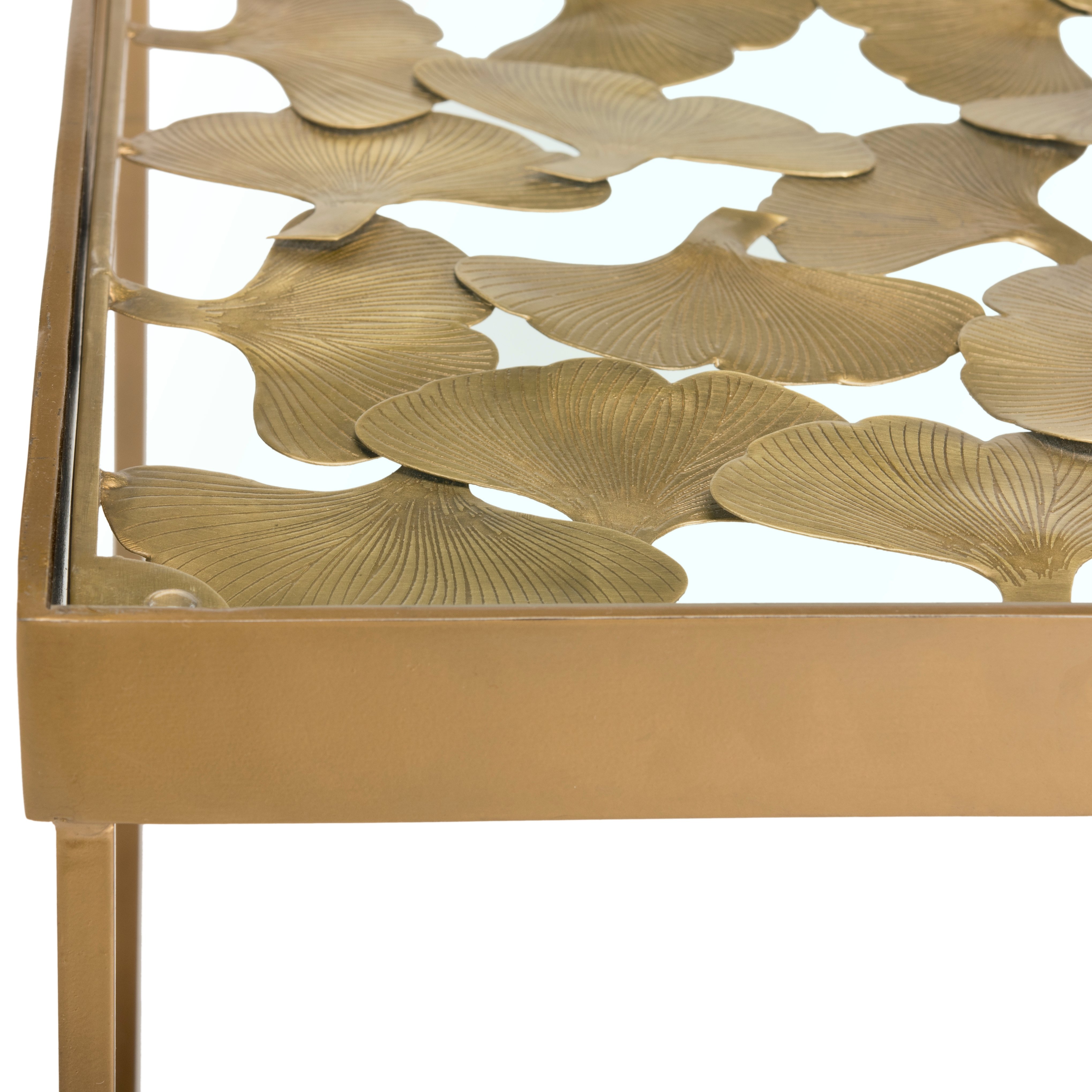 Lilian Leaf Side Table - Antique Brass - Arlo Home - Image 1