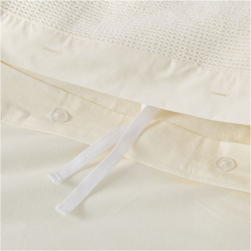 Scoop Pampas Ivory Organic Cotton Gauze Toddler Duvet Cover - Image 2