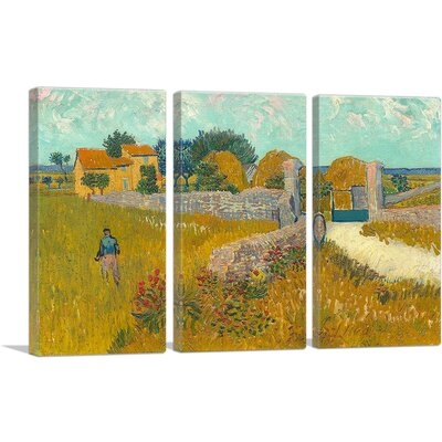 ARTCANVAS Farmhouse In Provence 1888 Canvas Art Print By Vincent Van Gogh_Rectangle - Image 0