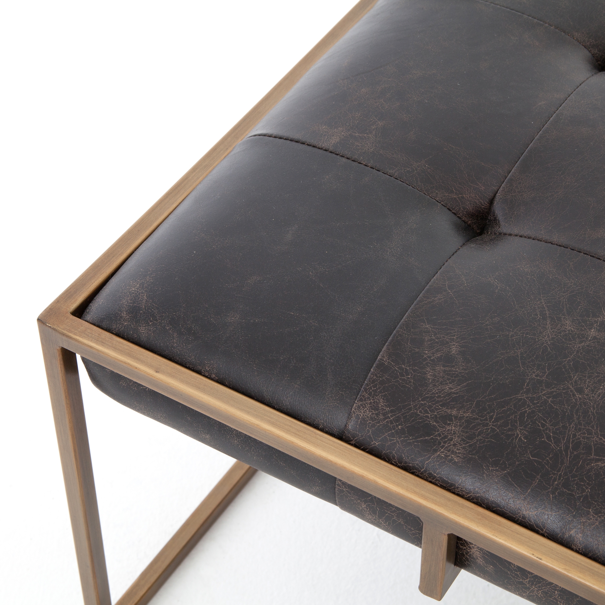Olwina Square Leather Coffee Table - Image 4