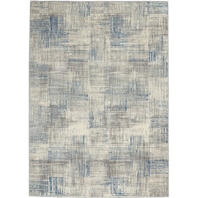 Colvell Abstract Gray/Blue Area Rug - Image 0