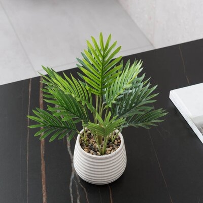 10'' Artificial Palm Plant in Pot - Image 0