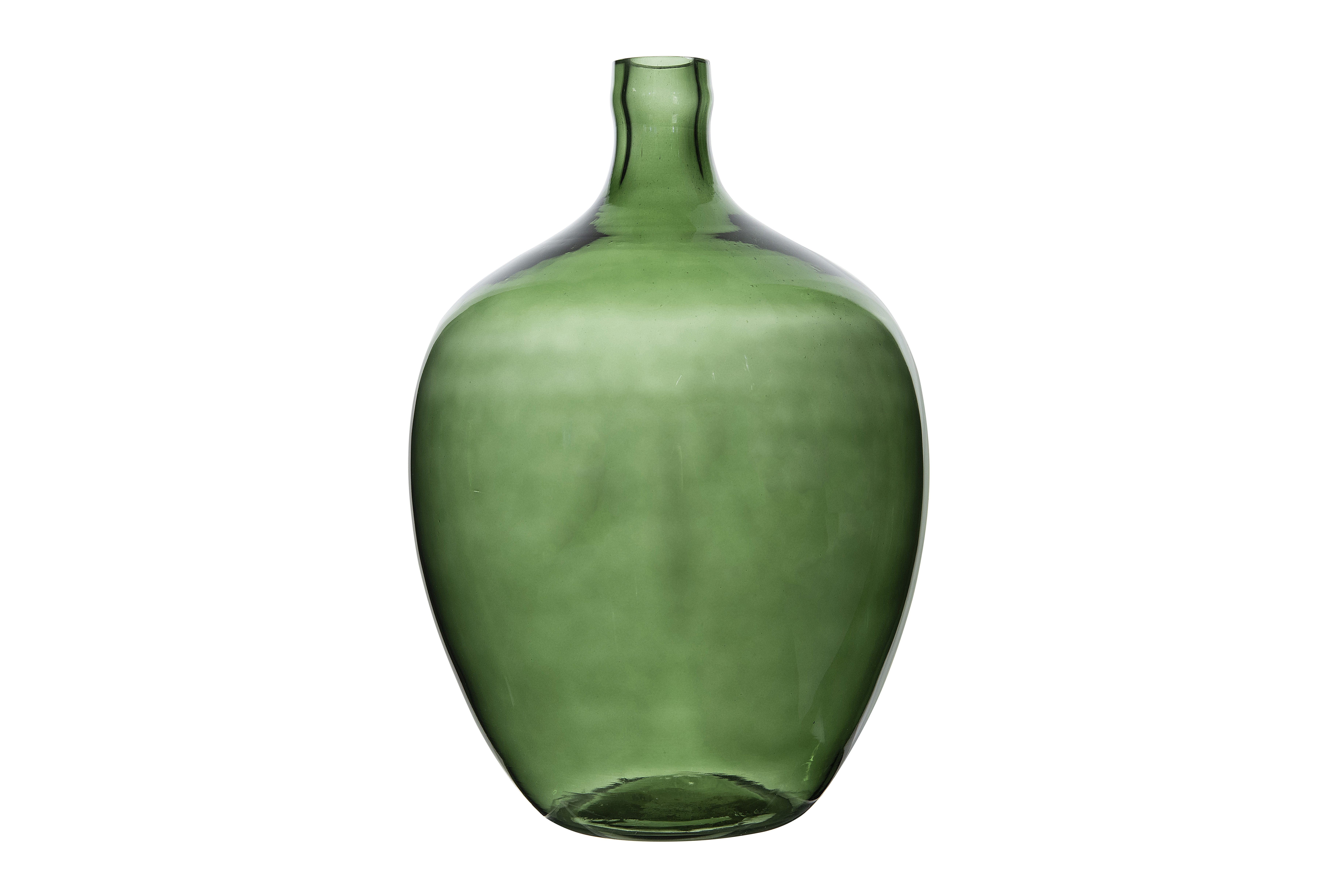 Vintage Reproduction Transparent Green Glass Bottle - Image 0