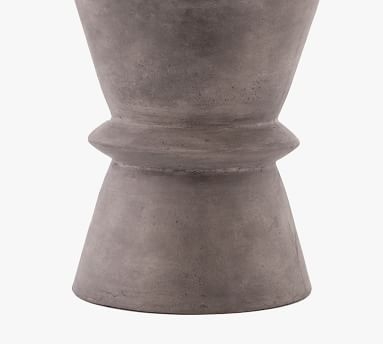 Clessidra Concrete End Table, Dark Gray - Image 4