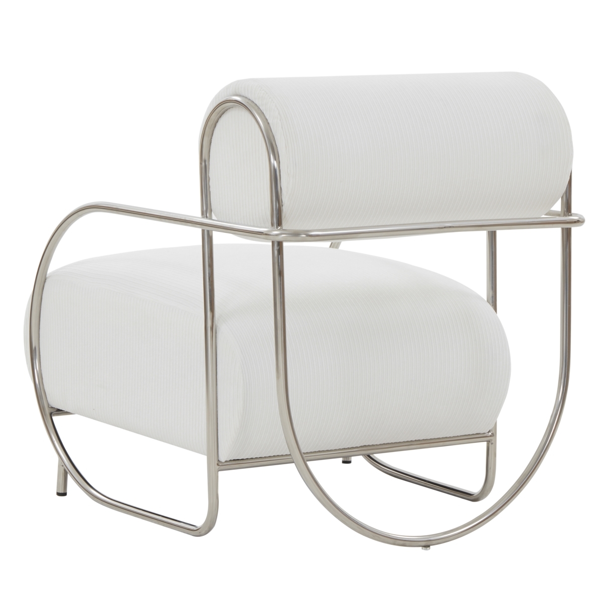 Bethann Metal Frame Accent Chair - White/Silver - Image 7