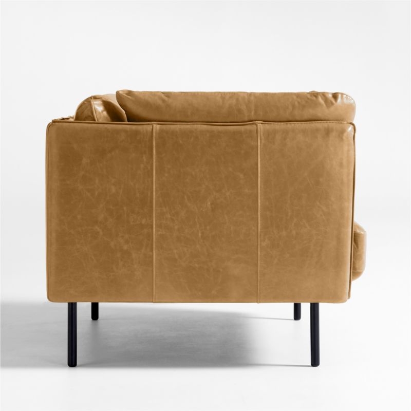 Wells 44.5" Leather Chair and a Half - Image 3