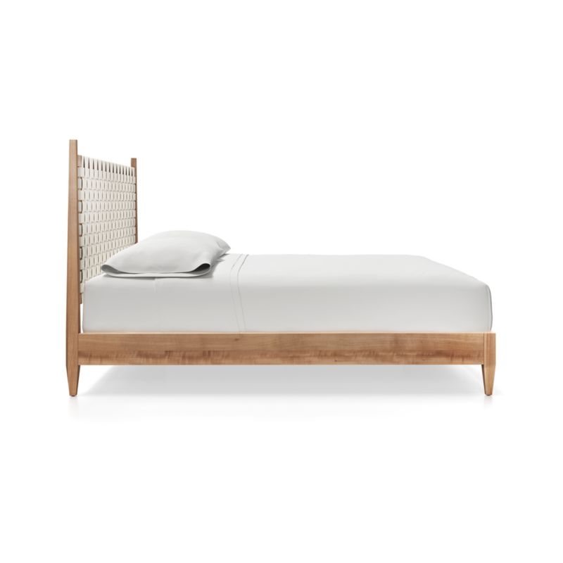 Rio White Leather and Wood King Bed - Image 5