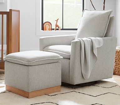 Paxton Swivel Glider, Brushed Crossweave, Natural - Image 2