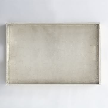 Wood Tray, 18"x28", Silver - Image 0