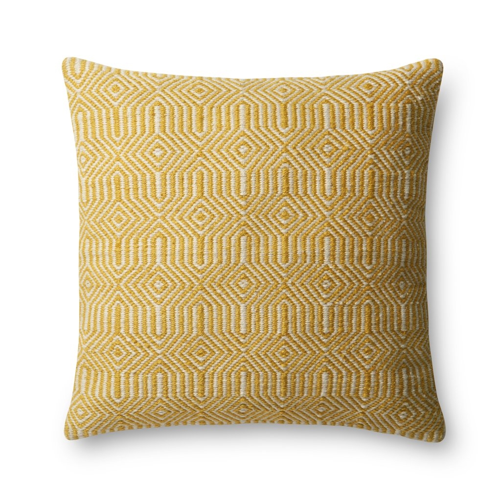 Loloi Pillows P0339 Yellow / Ivory 22" x 22" Cover w/Poly - Image 0