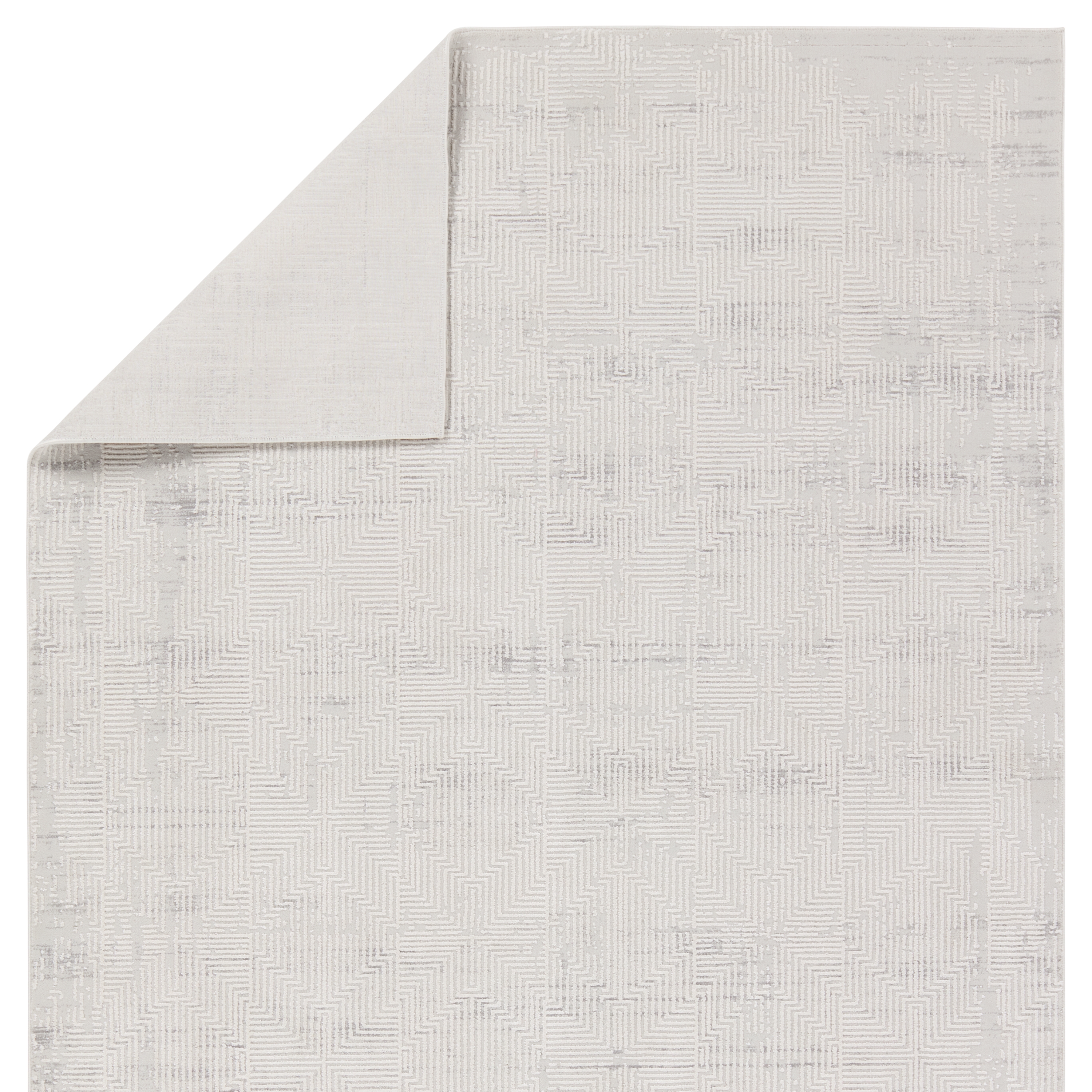 Ottavia CIQ48 Geometric Gray Area Rug (5'3"x7'6") - Image 2