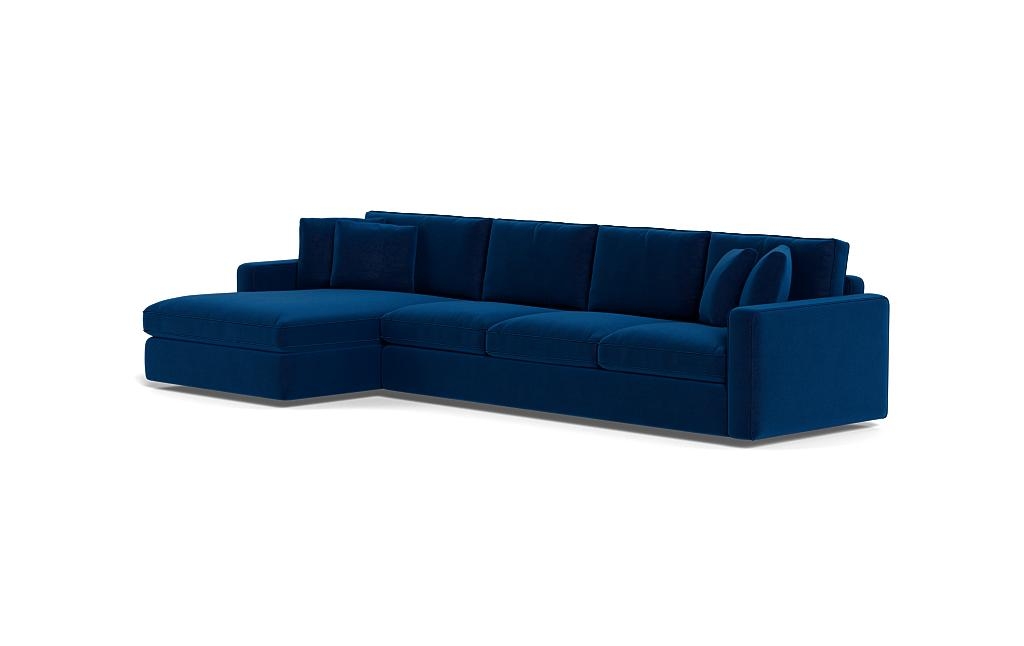 James 4-Seat Left Chaise Sectional with Contrast Piping - Image 2