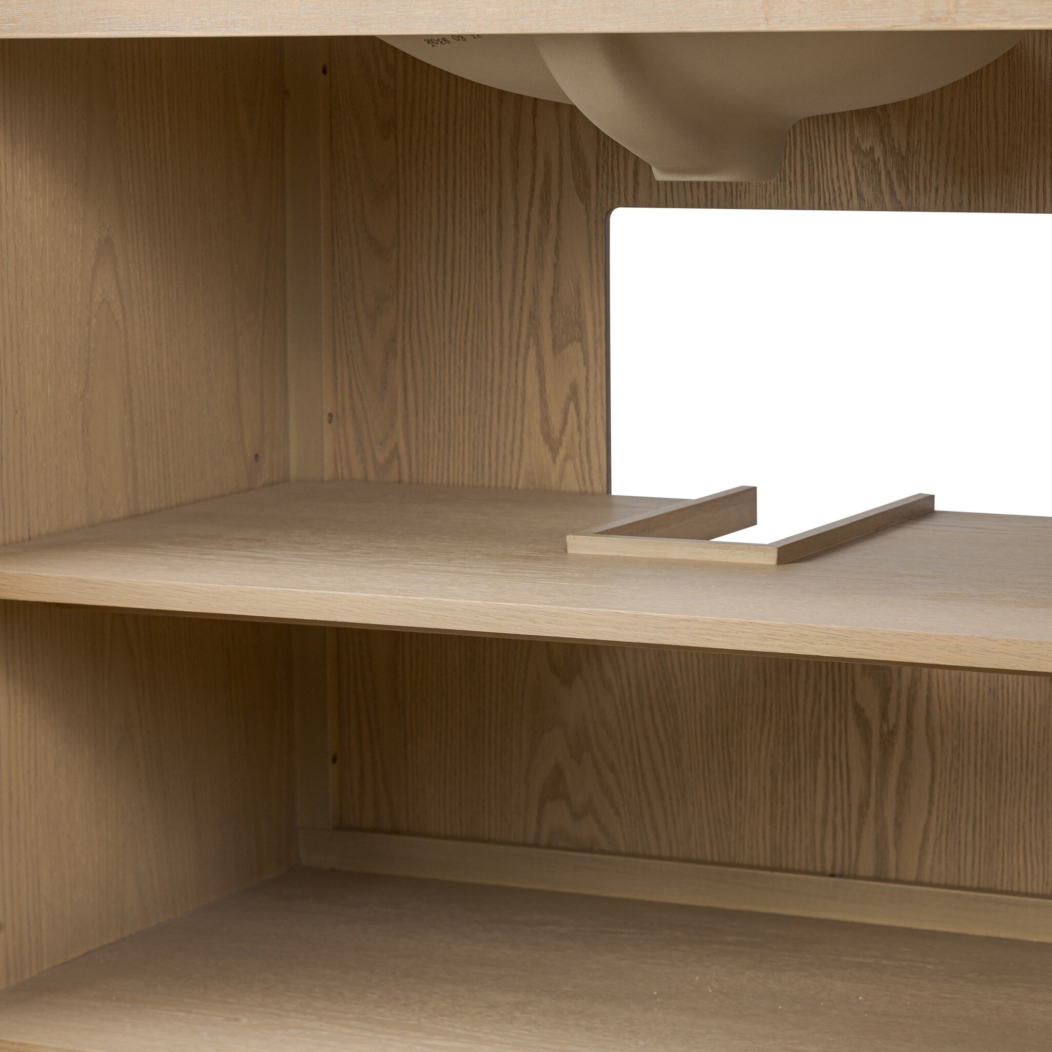 Millie Single Vanity - Satin Bleached Oak Veneer - Image 18