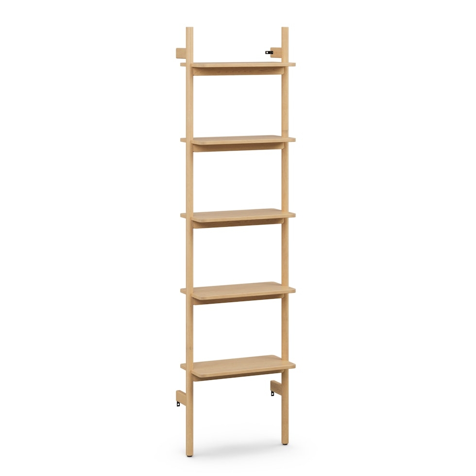 Heidi 21" Modular Shelving Unit, Narrow - White Oak - Image 0