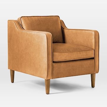 OPEN BOX: Hamilton Chair, Charme Leather, Mocha, Almond - Image 2