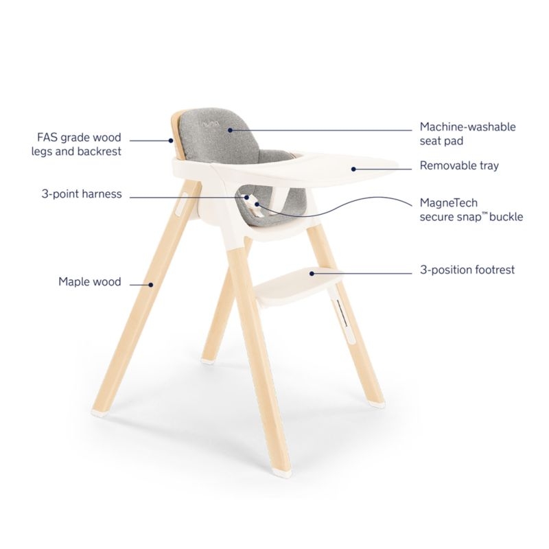 Nuna ® BRYN ™ Heritage Maple Wood Baby High Chair - Image 5